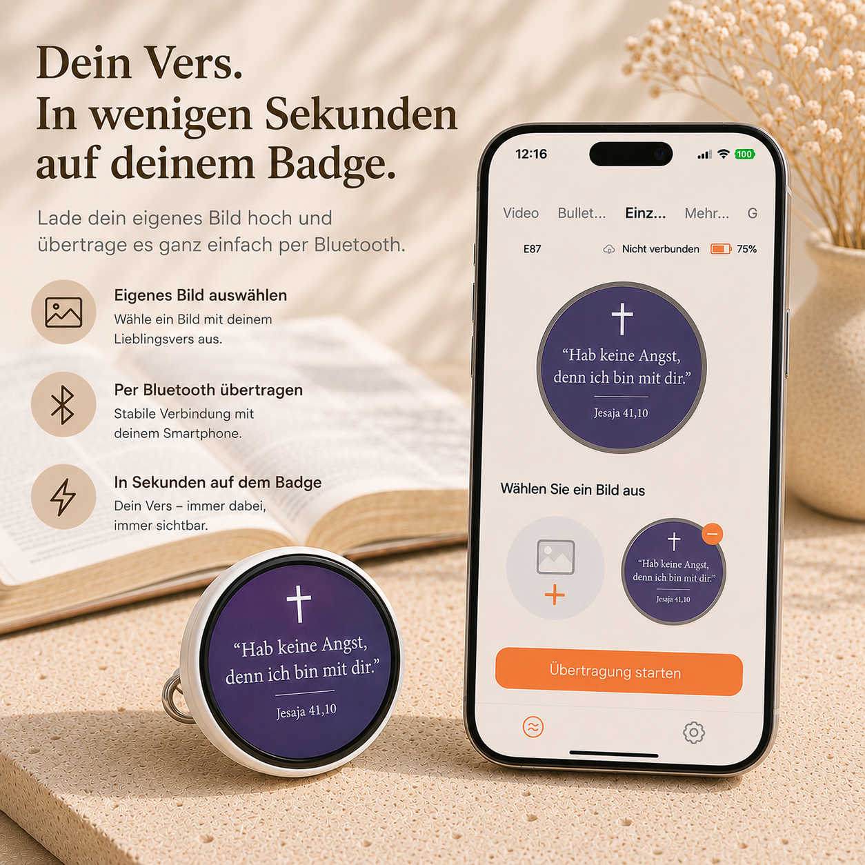 Aniluma™ Bibelvers-Badge